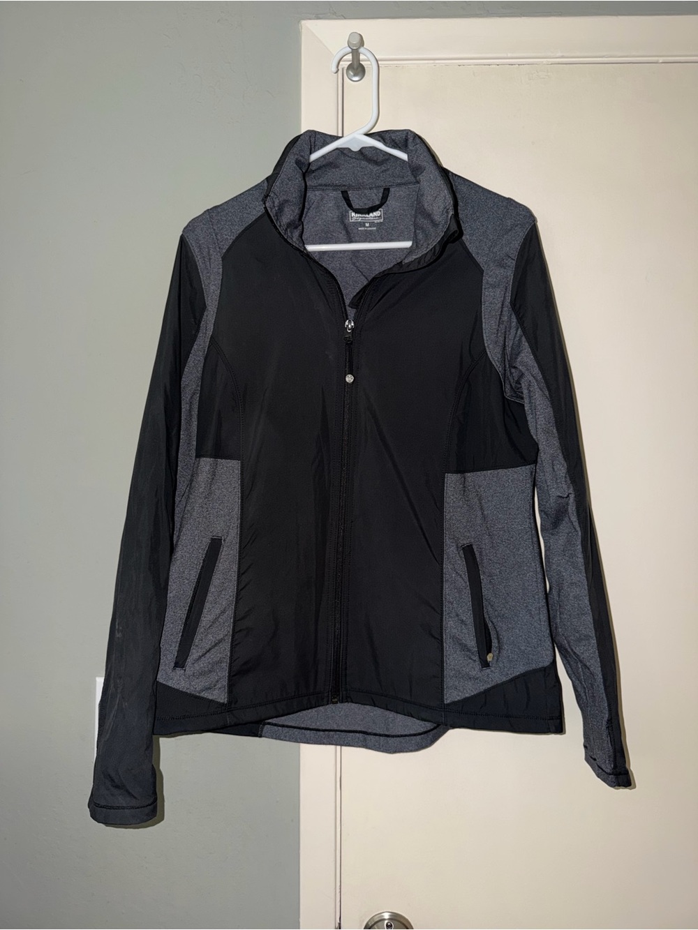 Black and Gray Utility Zip Jacket